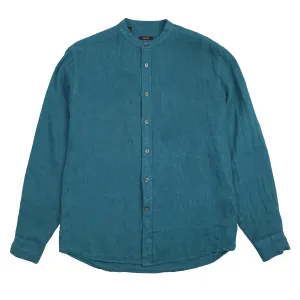 Palm Desert Emerald Linen Button Up