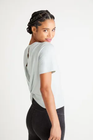 Peek-a-boo Twist Back Top - Baby French Terry