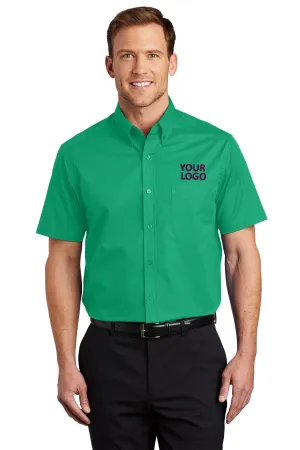 Port Authority Tall Short Sleeve Custom Easy Care Shirts, Court Green