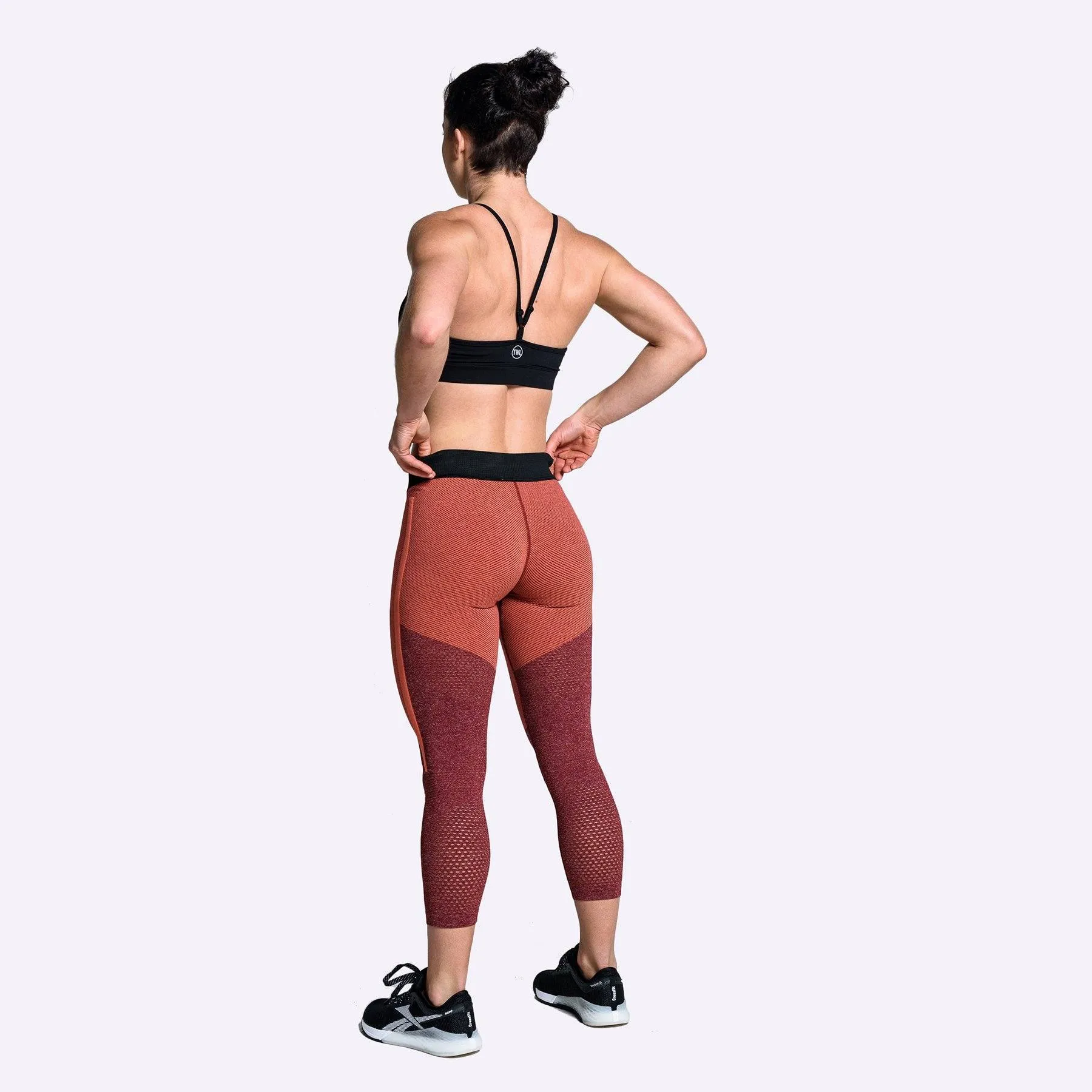 Reebok - Women's CrossFit MyoKnit Tights - Merlot/Sunglow