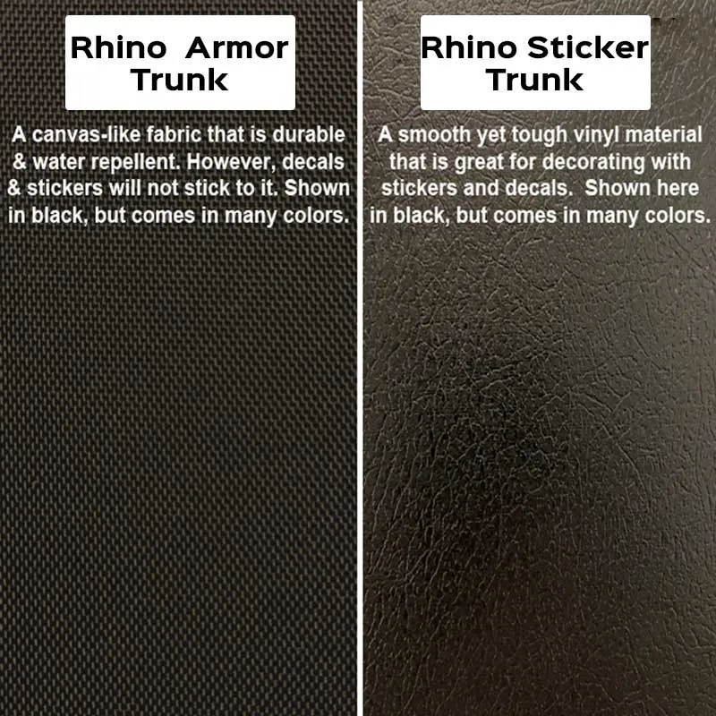 Rhino Embossed Sticker Trunks - In-Stock Program