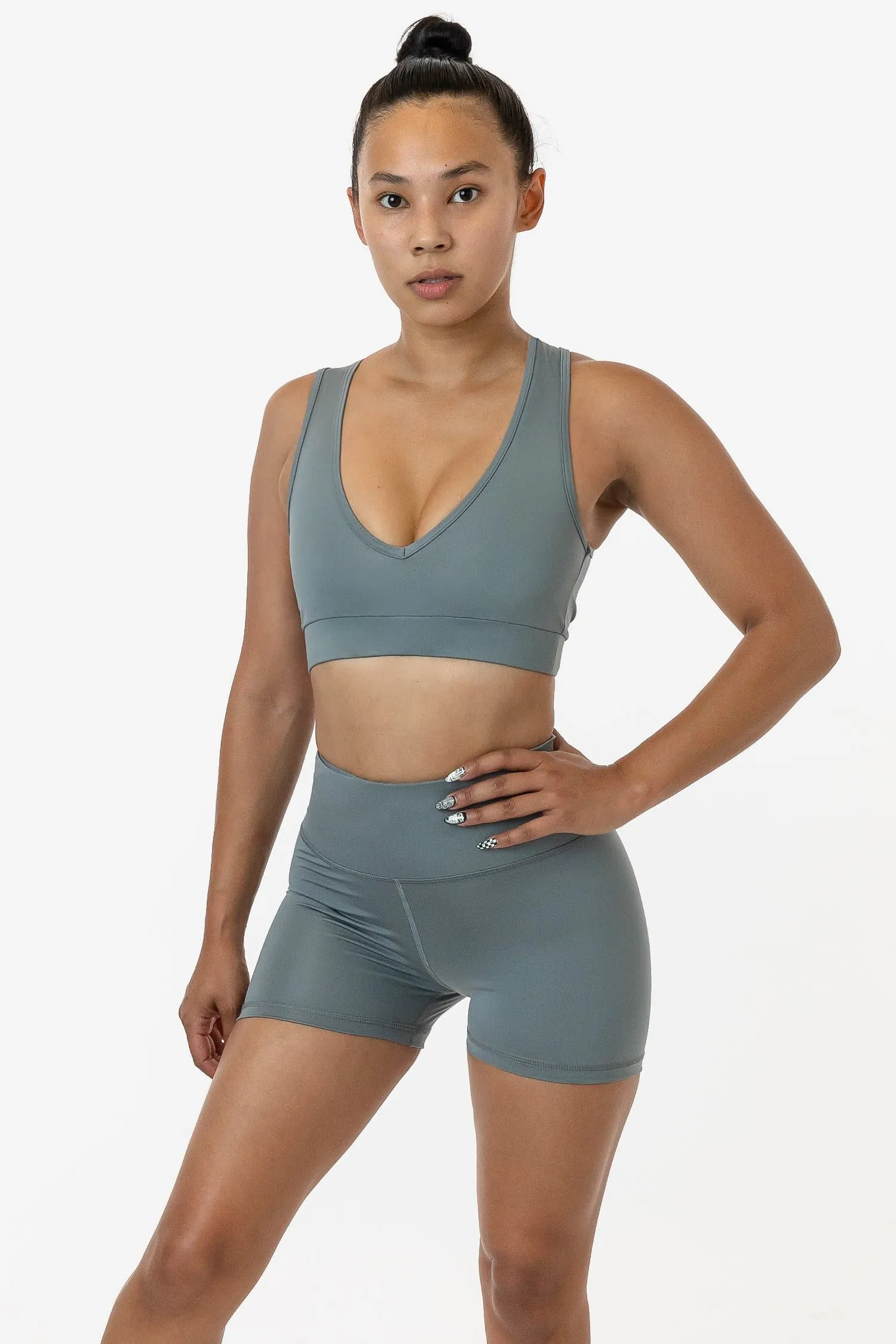 RPL056 - Poly Interlock V-Neck Sport Top