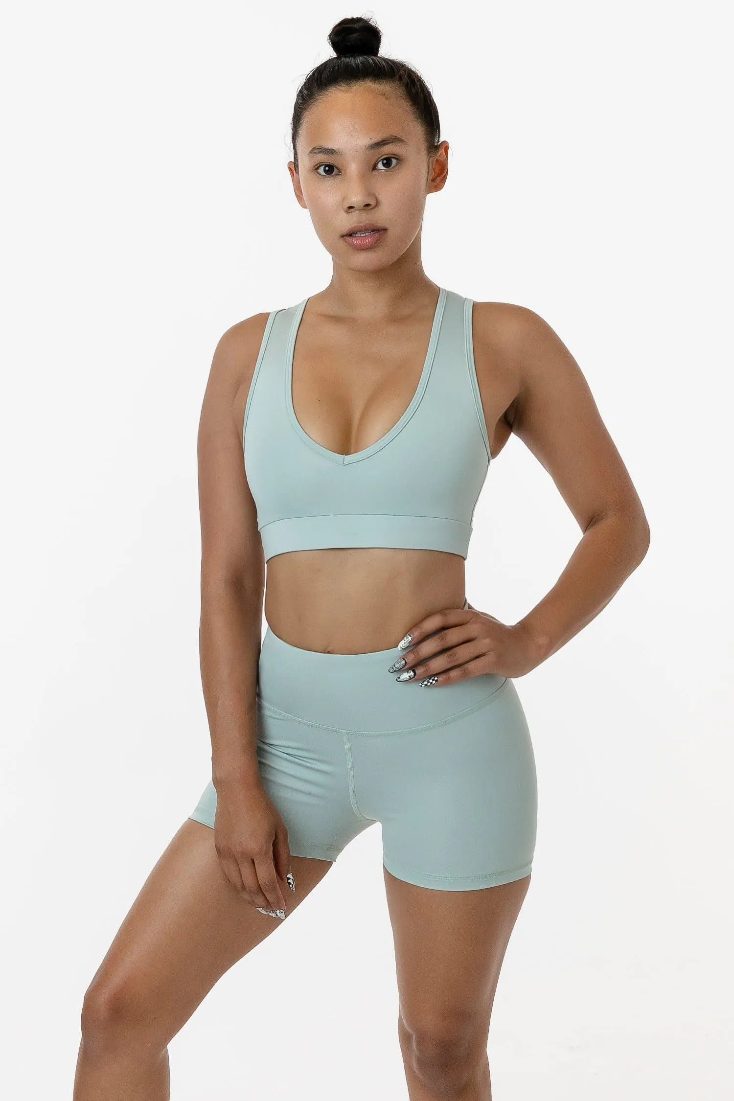 RPL056 - Poly Interlock V-Neck Sport Top