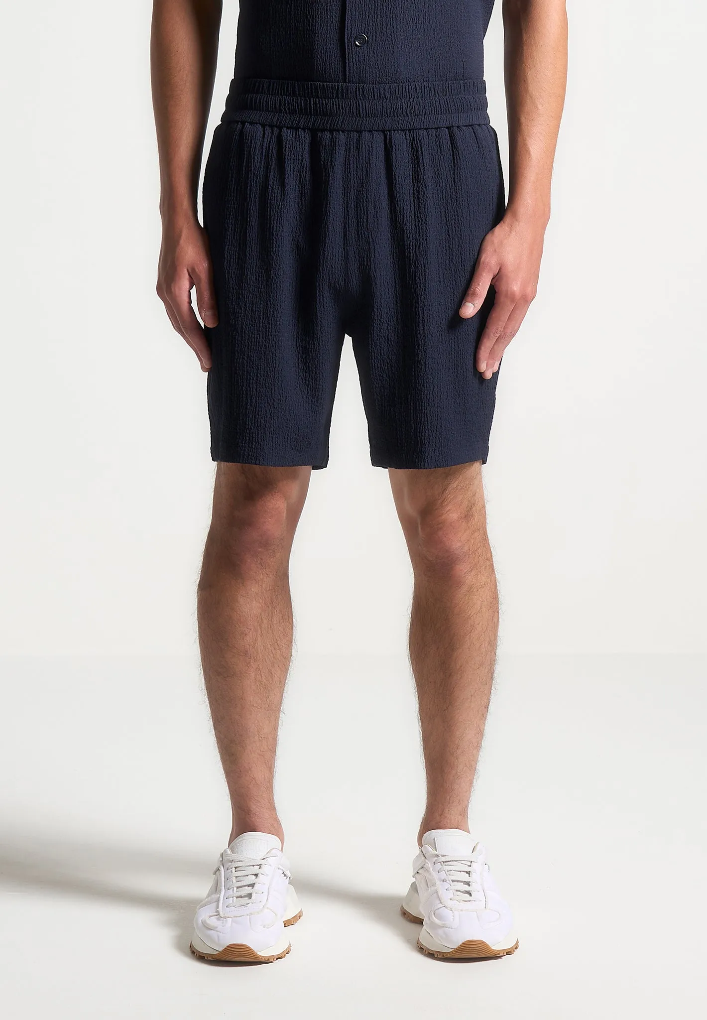 Seersucker Shorts - Navy