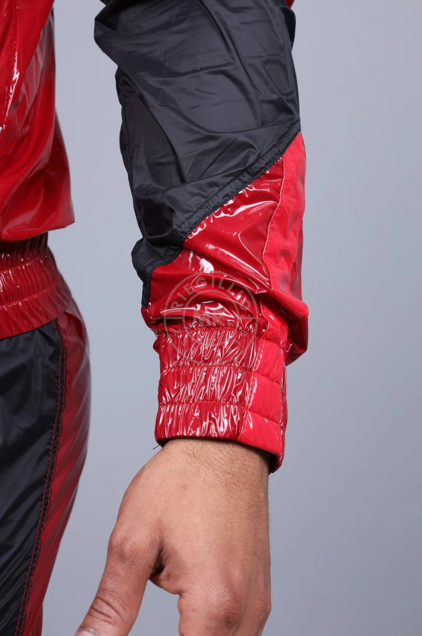 Shiny Nylon 24 Tracksuit Jacket - Red