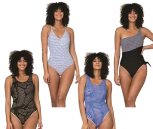 Swimwear Ladies Beach & Board One-Piece Fashion Patterns & Solids Swimsuits