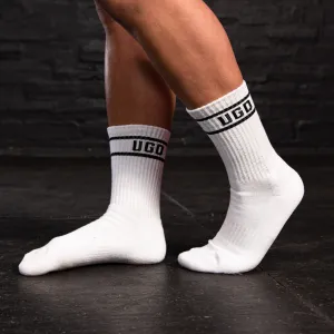 UGD SIGNATURE White Crew Socks