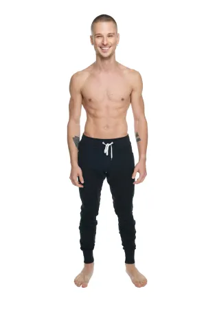 **Winter Edition** Luxury-Fleece Long Cuffed Jogger & Yoga Sweat Pants (Black)